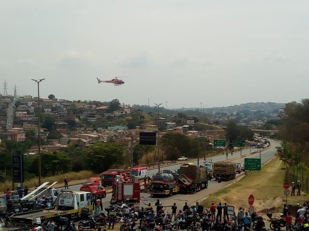 Helicóptero Arcanjo, do Corpo de Bombeiros, foi acionado  — Foto: Divulgação / Corpo de Bombeiros
