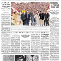 Jornal americano 'The New York Times' destaca a posse de Lula — Foto: Reprodução