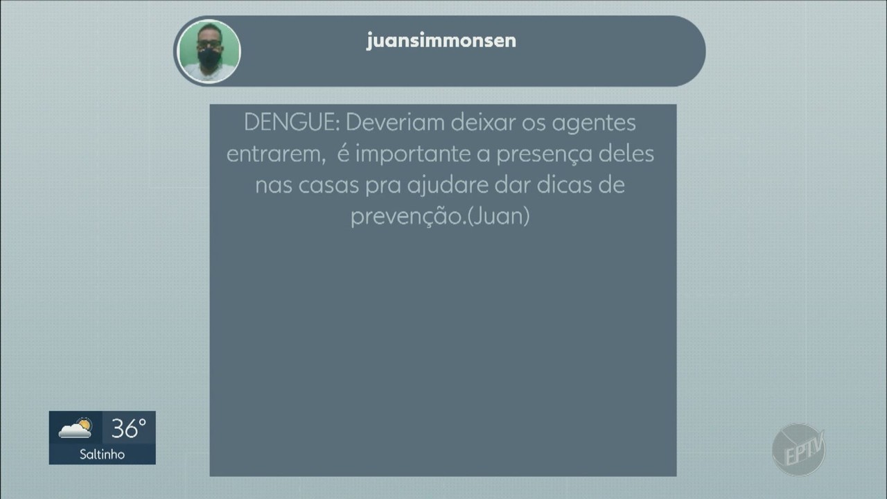 Telespectadores enviam mensagens para o EPTV1