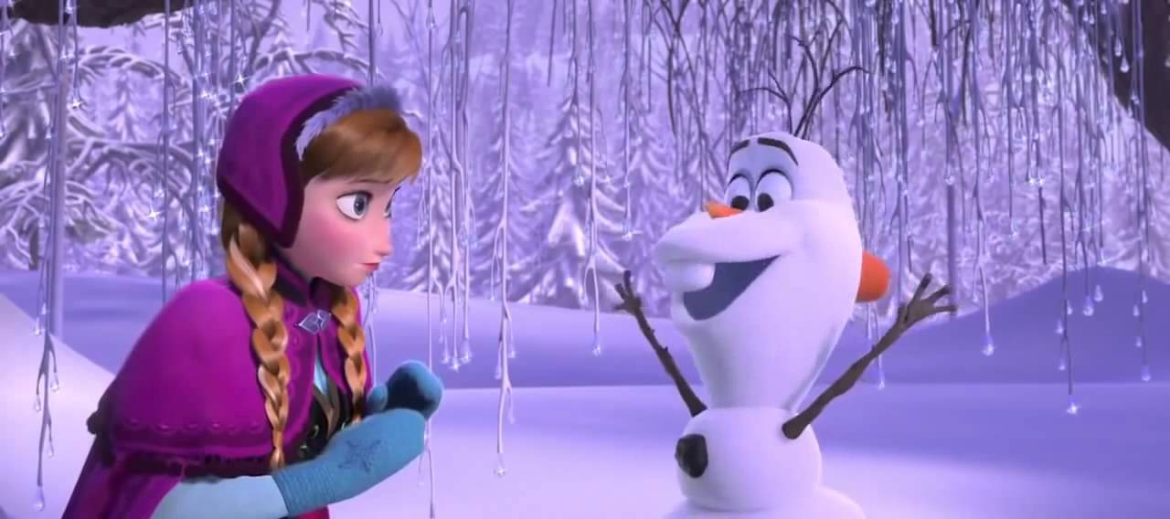 Anna (Kristen Bell) e Olaf (Josh Gad) em Frozen (Foto: reprodução)