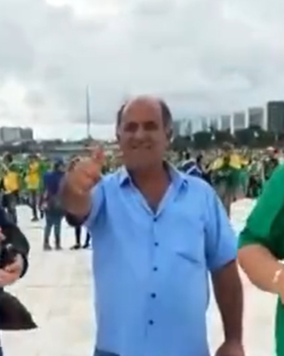 Vereador da cidade de Inhumas (GO) também estava na invasão em Brasília — Foto: Reprodução/Redes Sociais