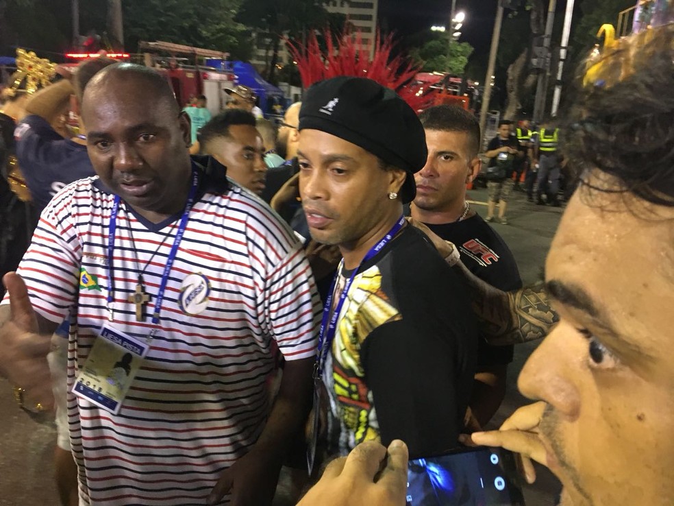 Ronaldinho Gaúcho na Sapucaí (Foto: Fernanda Rouvenat/G1)