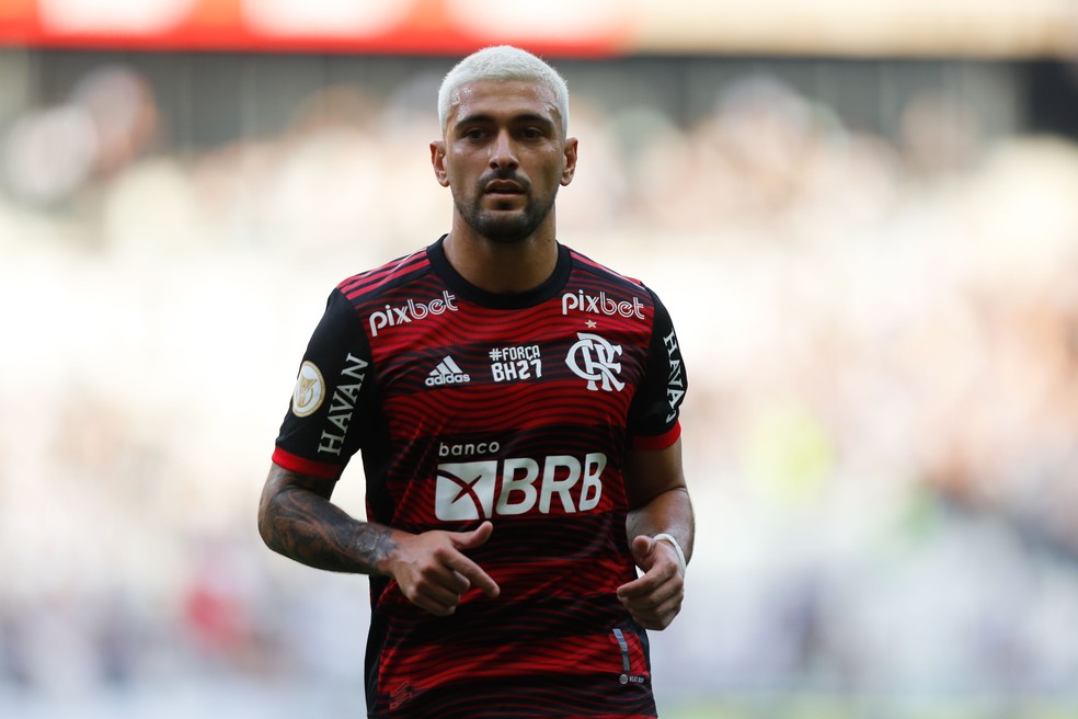 Arrascaeta é um dos poucos jogadores em 2022 que não caiu de rendimento — Foto: Gilvan de Souza/Flamengo