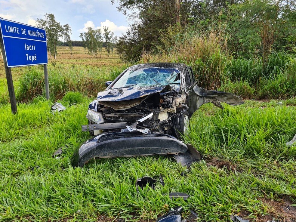 Vítimas do acidente em Tupã tiveram ferimentos leves — Foto: João Trentini/Divulgação