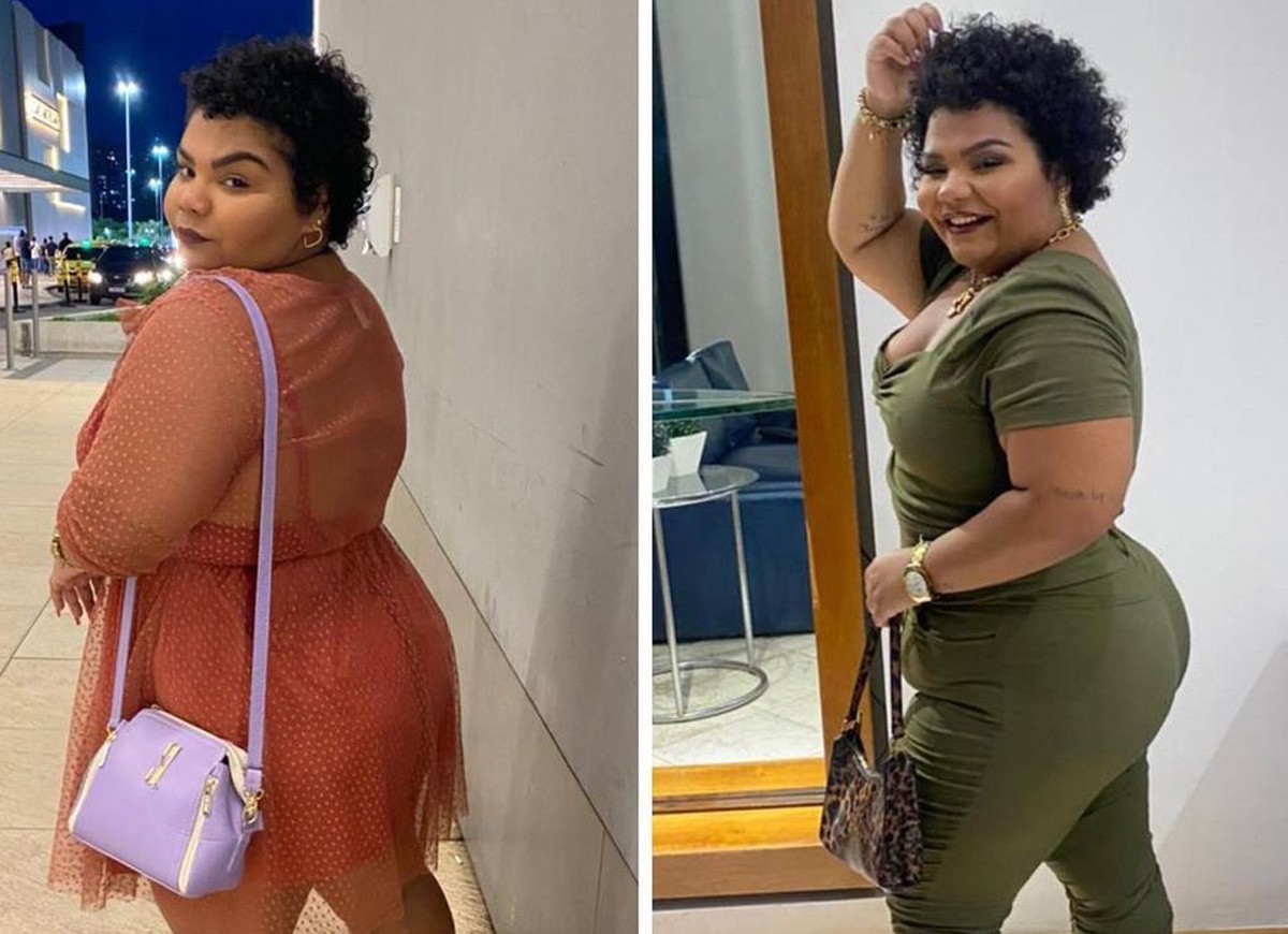 Flora Cruz antes e depois de eliminar 13 quilos (Foto: Reprodução/Instagram )