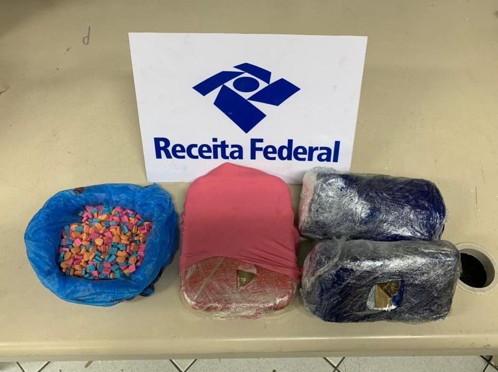 Receita Federal apreende em Natal maconha, crack e ecstasy em encomenda enviada pelos Correios — Foto: Receita Federal/Divulgação