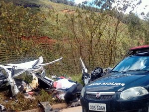 Acidente em Ibatiba deixa quatro mortos, no Sul do Espírito Santo (Foto: Foto Leitor/ Gazeta Online)