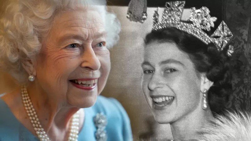 Elizabeth 2ª em 2022 e 1952 (Foto: Getty Images via BBC News Brasil )