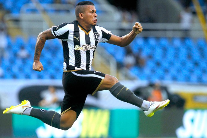 Thiago Carleto comemora gol do Botafogo contra o Madureira (Foto: Vitor Silva / SSpress)