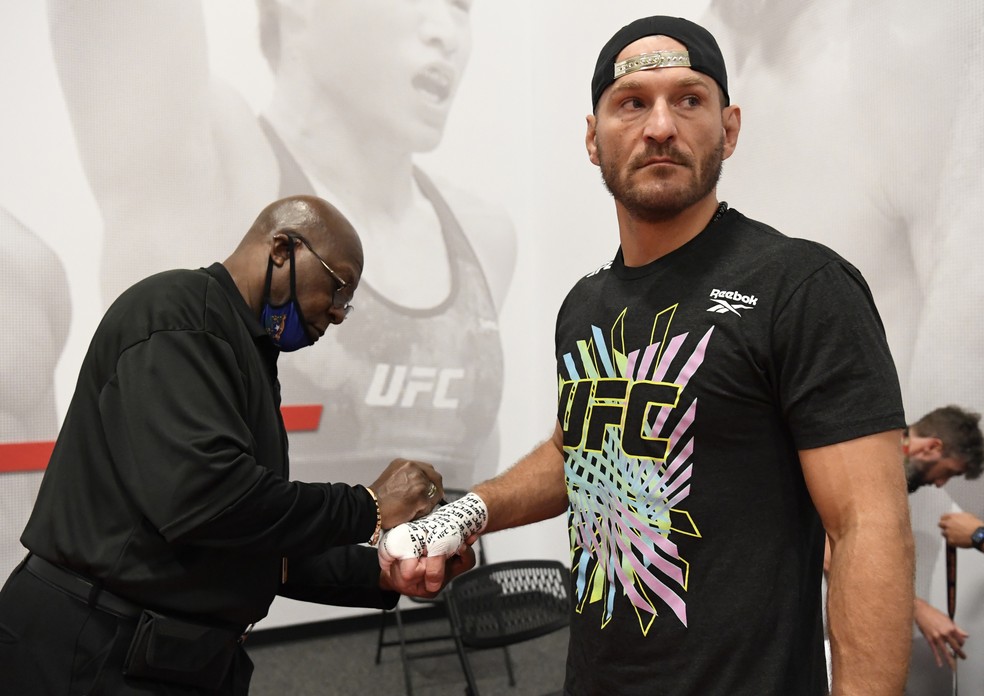 Stipe Miocic só faz luta pelo cinturão desde maio de 2016 — Foto: Mike Roach/Zuffa LLC