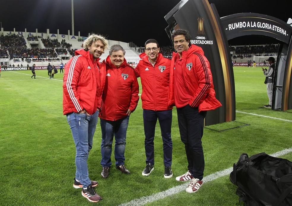 Lugano, Chapecó, Pássaro e Raí no São Paulo — Foto: Rubens Chiri / saopaulofc.net