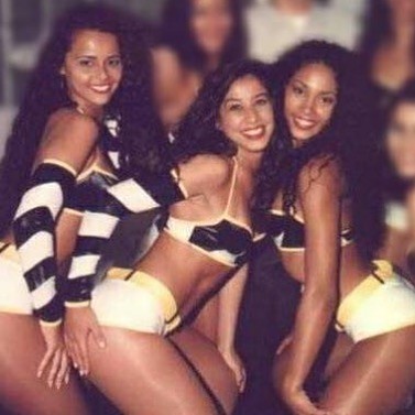  Viviane Araújo, Scheila Carvalho e Rosiane Pinheiro no concurso da morena do É o Tchan, em 1997 (Foto: Reprodução/Instagram)