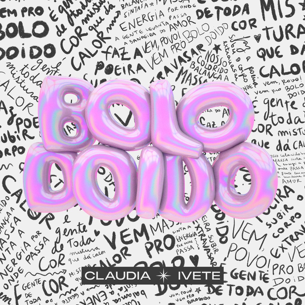 Capa do single 'Bolo doido', de Claudia Leitte com Ivete Sangalo — Foto: Divulgação