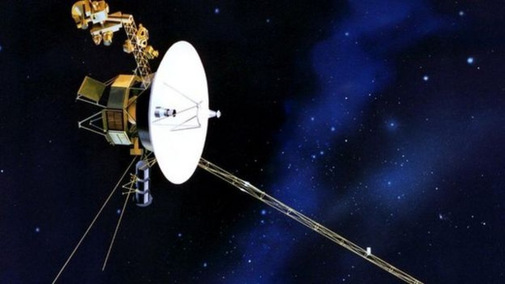 As sondas gêmeas Voyager 1 e 2 foram os primeiros objetos fabricados pelo ser humano a deixar o Sistema Solar — Foto: Nasa