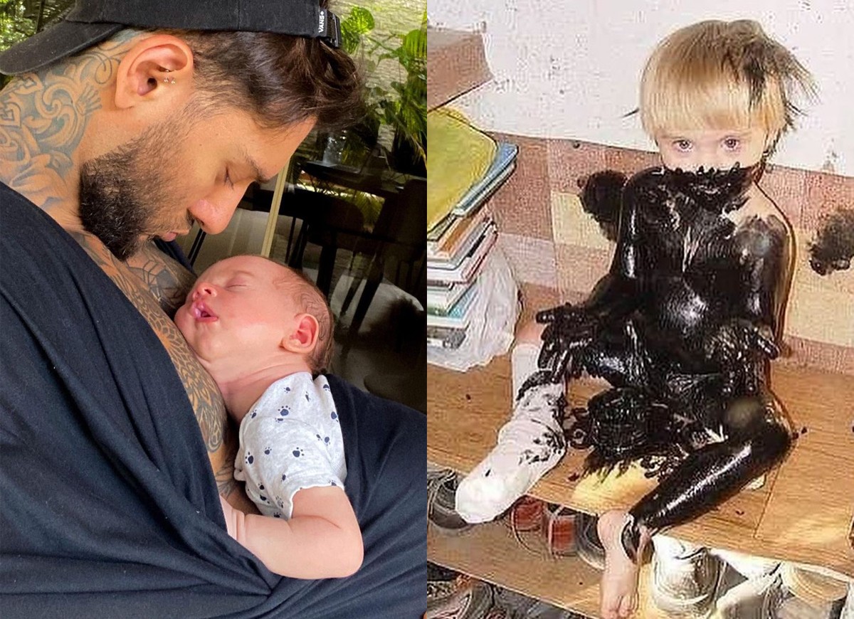 Lucas Lucco posta foto com o filho, Lucca, e de travessuras de crianças (Foto: Reprodução/Instagram)