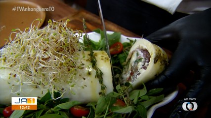 Confira a conclusão do rocambole de Burrata