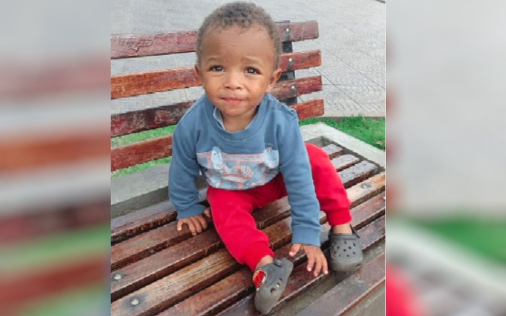 Bebê Adrian Pietro, de 1 ano, que está desaparecido após pai jogar carro de ribanceira, em Cristalina, Goiás — Foto: Reprodução/TV Anhanguera