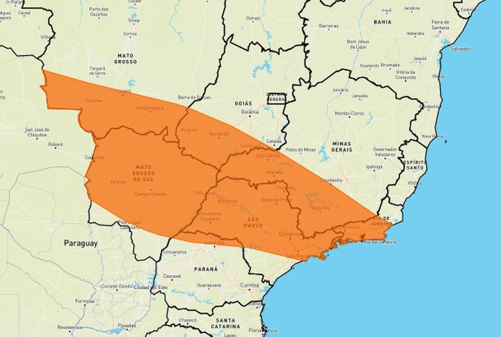 Alerta de tempestade do Inmet para 12 e 13 de fevereiro de 2023 — Foto: Inmet