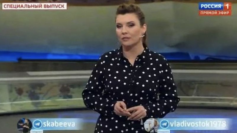 Os documentos vazados foram discutidos longamente no programa 60 Minutes, do canal estatal Rossiya 1 — Foto: BBC