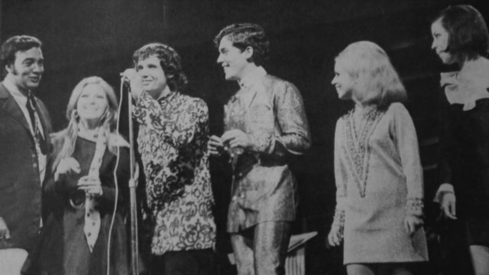 Apresentado por Roberto, Erasmo e Wanderléa, Programa Jovem Guarda, da TV Record, durou quase três anos, de agosto de 1965 a janeiro de 1968 — Foto: Divulgação