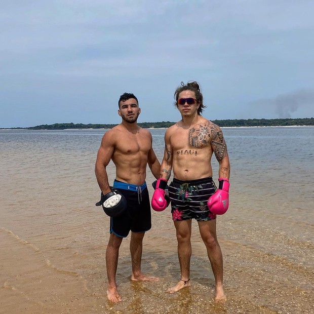 Whindersson Nunes treina com Danilo Adreani (Foto: Reprodução/Instagram)