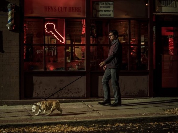 Adam Driver e a cachorra Nellie interpretam Paterson e Marvin em filme de Jim Jarmusch (Foto: Divulgação)