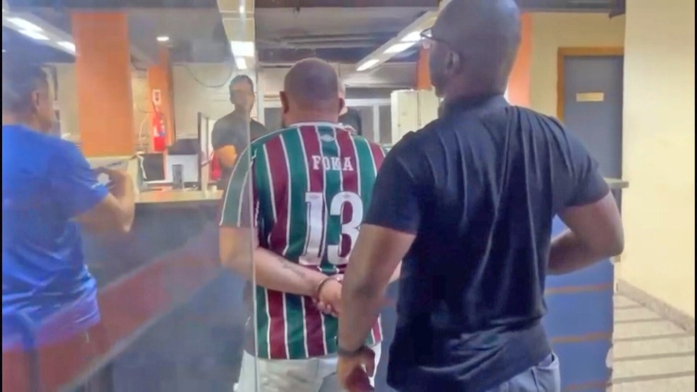 Marco Aurelio dos Santos Rocha, o Foka, foi preso no Maracanã — Foto: Reprodução/TV Globo