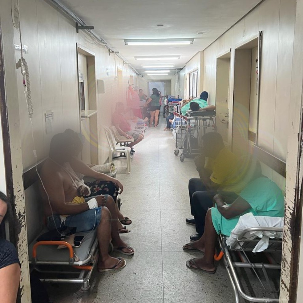 Pacientes reclamam de atendimento no Walfredo Gurgel — Foto: Cedida