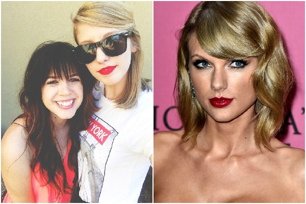 Kacey e sua amiga Morgan (esquerda) e Taylor Swift (direita) (Foto: Divulgação/Getty Images)
