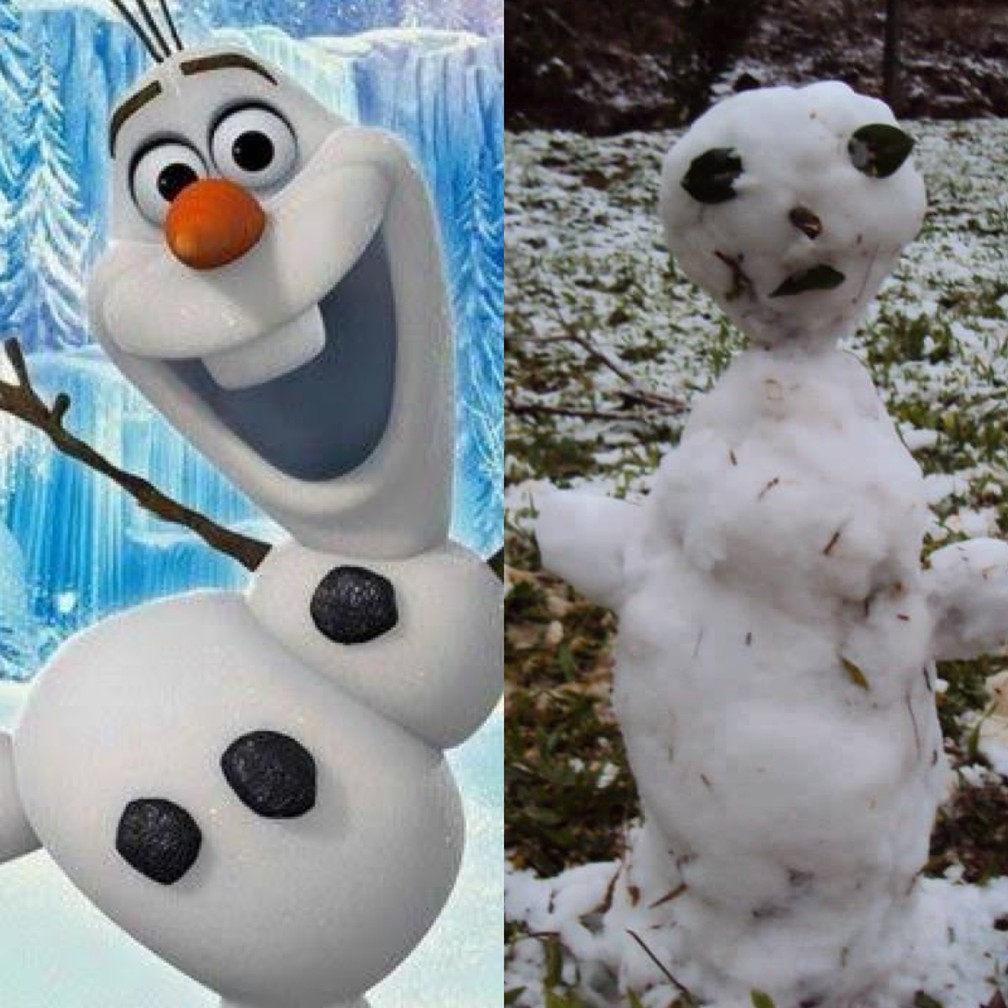 'Olaf de Taubaté': nome da cidade vira meme com bonecos de neve na web — Foto: Reprodução 