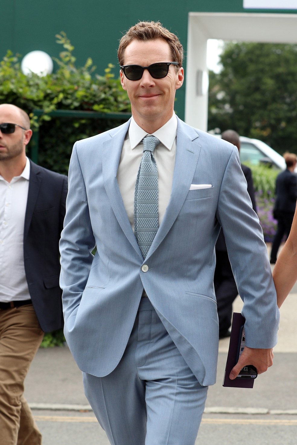Benedict Cumberbatch em Wimbledon — Foto: Neil Mockford / Getty Images
