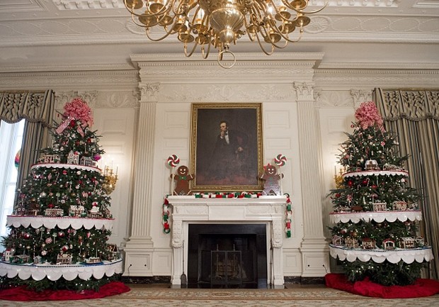 Nova decoração natalina da Casa Branca (Foto: Getty Images)