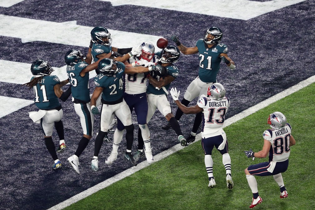 Philadelphia Eagles Rob Gronkowski New England Patriots Super Bowl LII  (Foto: Christian Petersen/Getty Images)