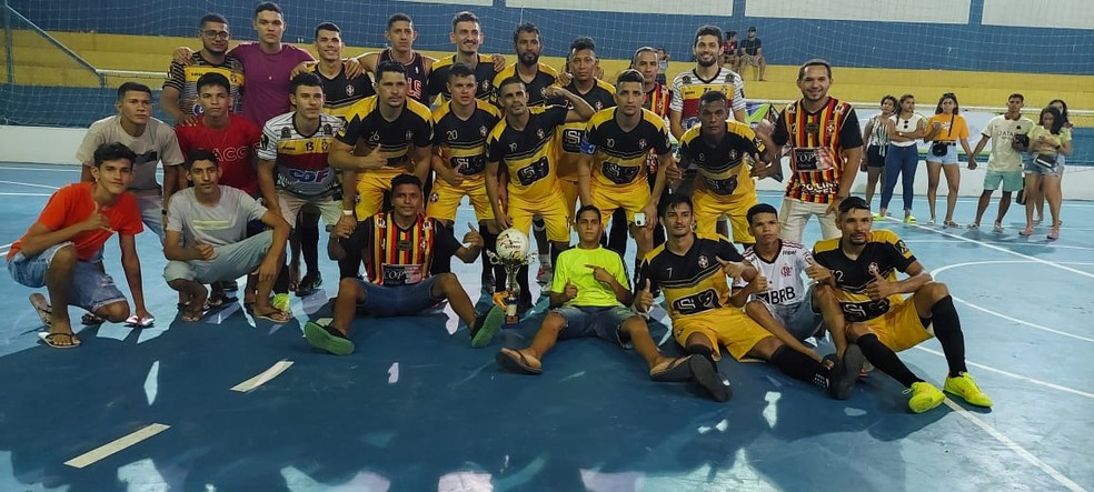 Rivera, de Tarauacá, campeão do 1º turno do Acreano de Futsal Série A — Foto: Divulgação/Fafs