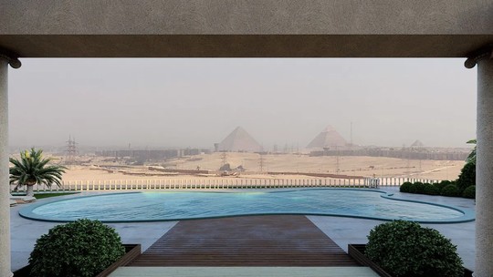 Mansão com vista panorâmica das pirâmides do Egito está à venda por R$ 38,5 milhões