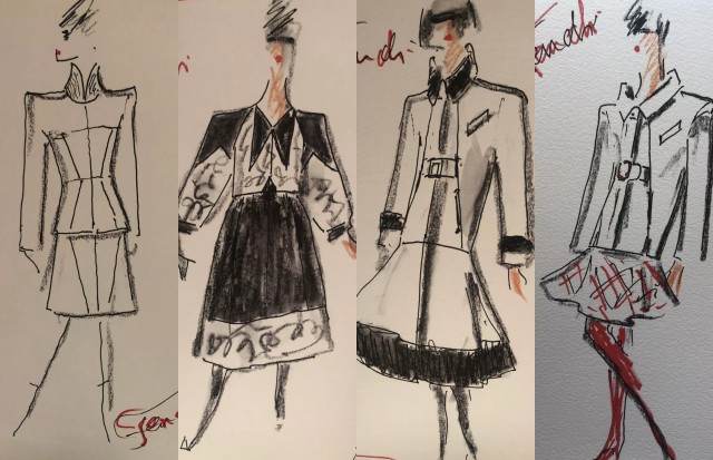 Croquis do desfile da Fendi na semana de moda de Milão (Foto: Reprodução/Instagram)
