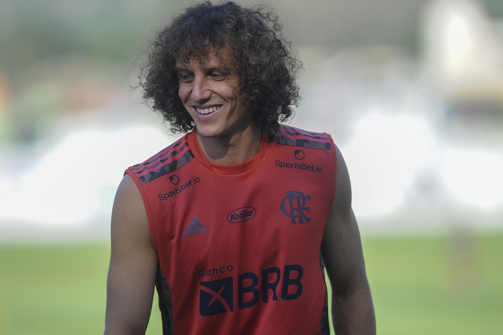 David Luiz no treino do Flamengo &mdash; Foto: Marcelo Cortes/Flamengo