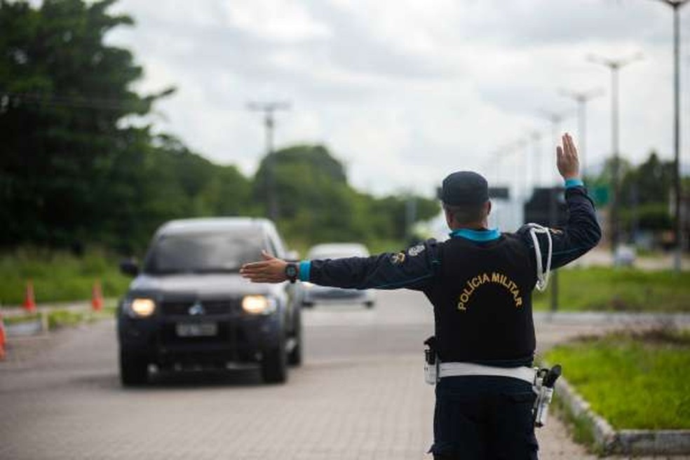 Ação conta com a atuação de agentes do Batalhão de Polícia de Trânsito Urbano e Rodoviário Estadual (BPRE). — Foto: Divulgação/Polícia Militar