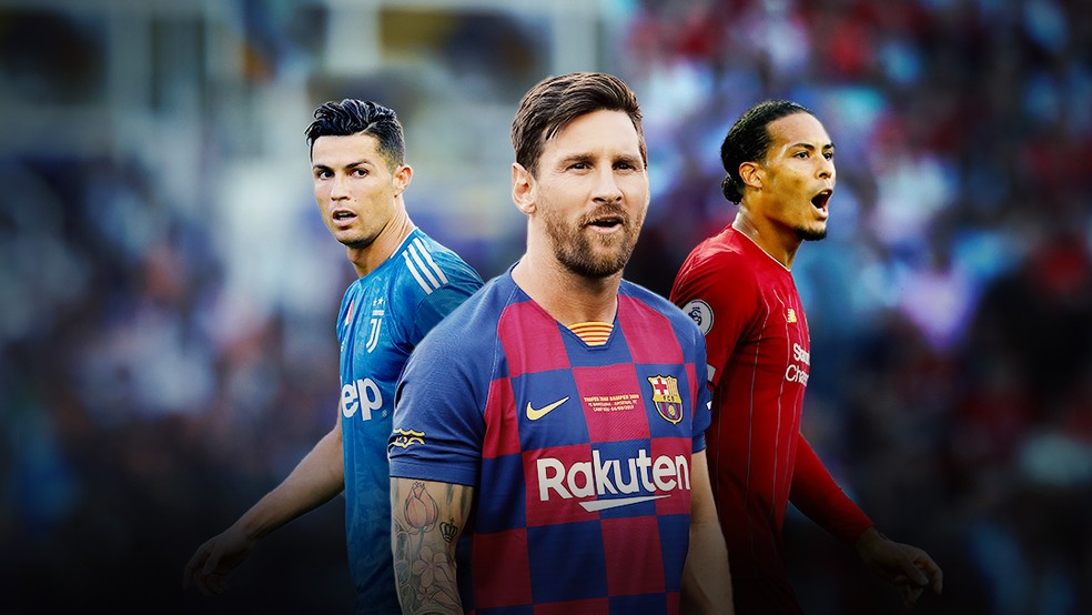 Cristiano Ronaldo, Messi ou Van Dijk para melhor jogador do ano da Uefa? â€” Foto: Infoesporte