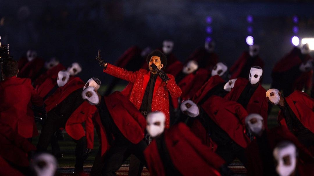 The Weeknd no show do intervalo do Super Bowl LV.  (Foto: Instagram/Reprodução)