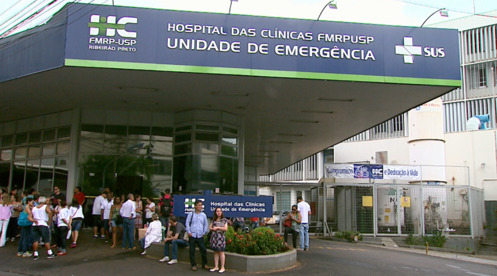 O auxiliar de cobrança Marcelo Nunes dos Santos estava internado no HC-UE em Ribeirão Preto (Foto: Reprodução/EPTV)