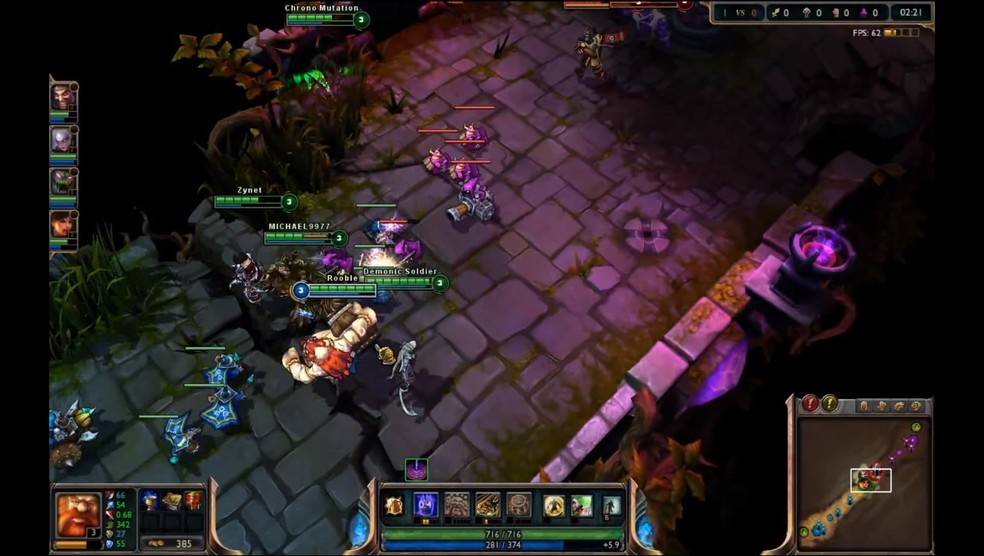 Proving Grounds, o primeiro mapa do modo de jogo ARAM e também do tutorial (Foto: Reprodução/Youtube)