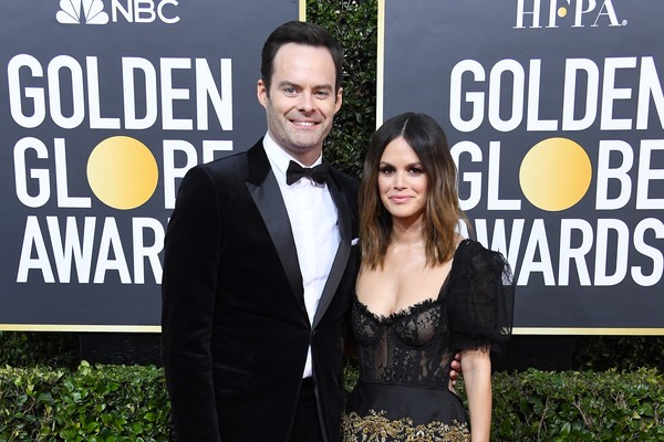 Bill Hader and Rachel Bilson at the Golden Globes (2018) (Photo: Getty Images)