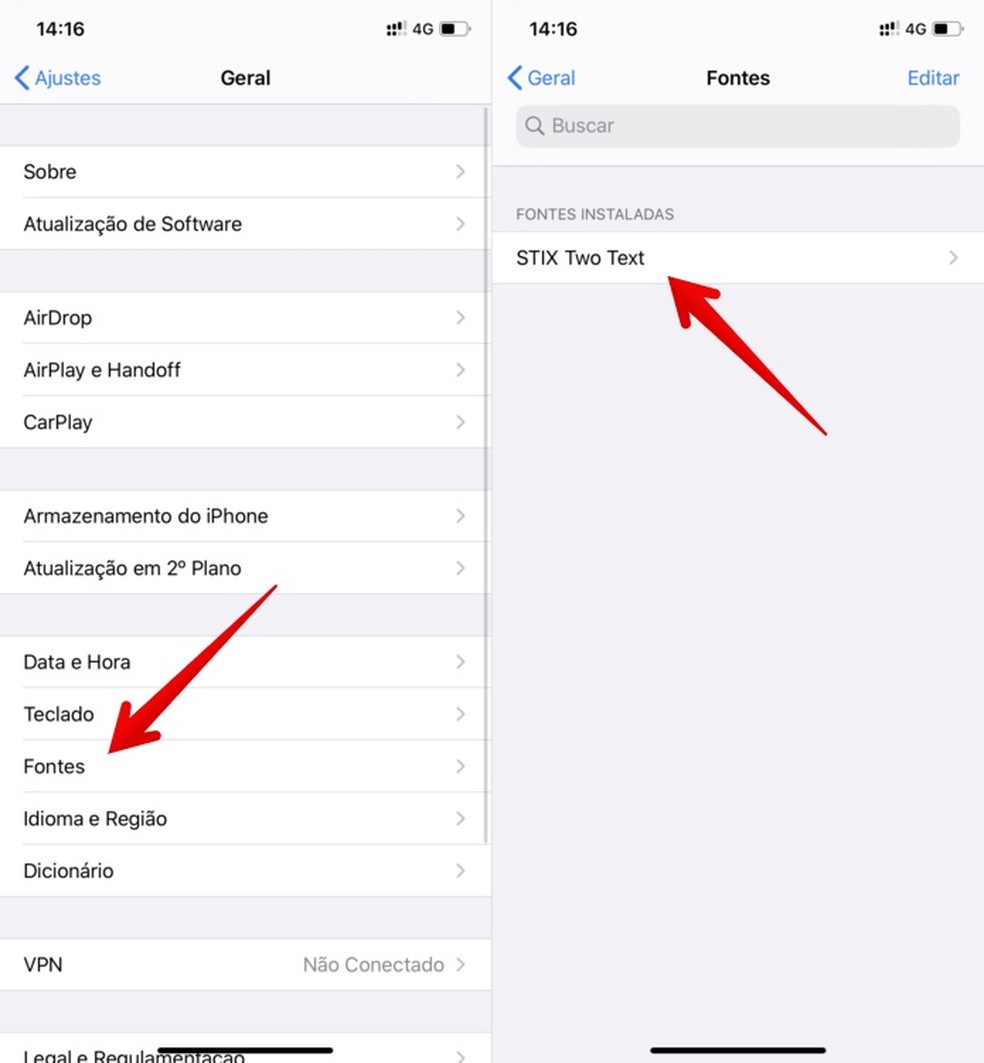 Como instalar fontes no iPhone e mudar a letra com o iOS 13 Fontes TechTudo