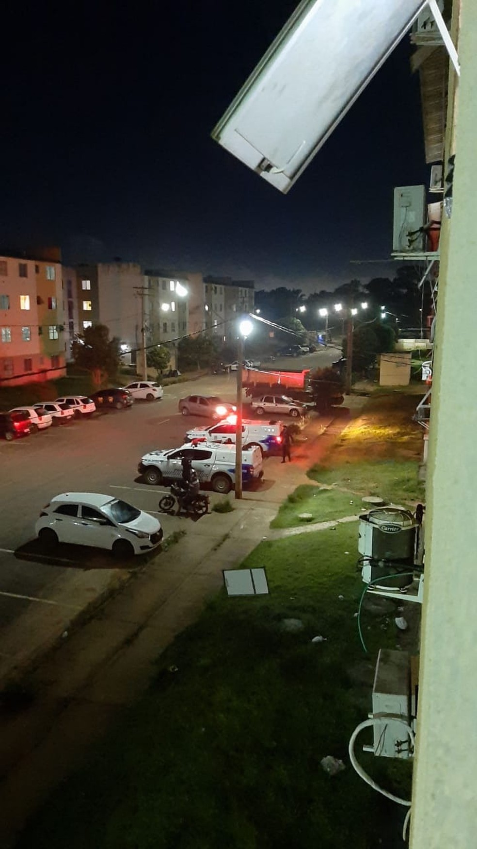 Menina de 4 anos caiu do 4º andar de bloco do condomínio Orgulho do Madeira, em Porto Velho.  — Foto: Polícia Civil/Divulgação