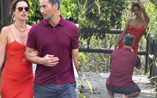 Alessandra Ambrosio posa para o namorado durante passeio em Florianópolis