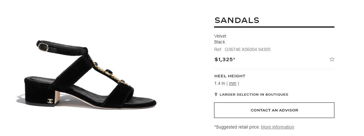 Sandália Chanel: R$ 6,9 mil (Foto: Reprodução / Chanel)