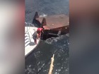 Marinheiro grita por socorro após rebocador afundar no RJ; veja vídeo