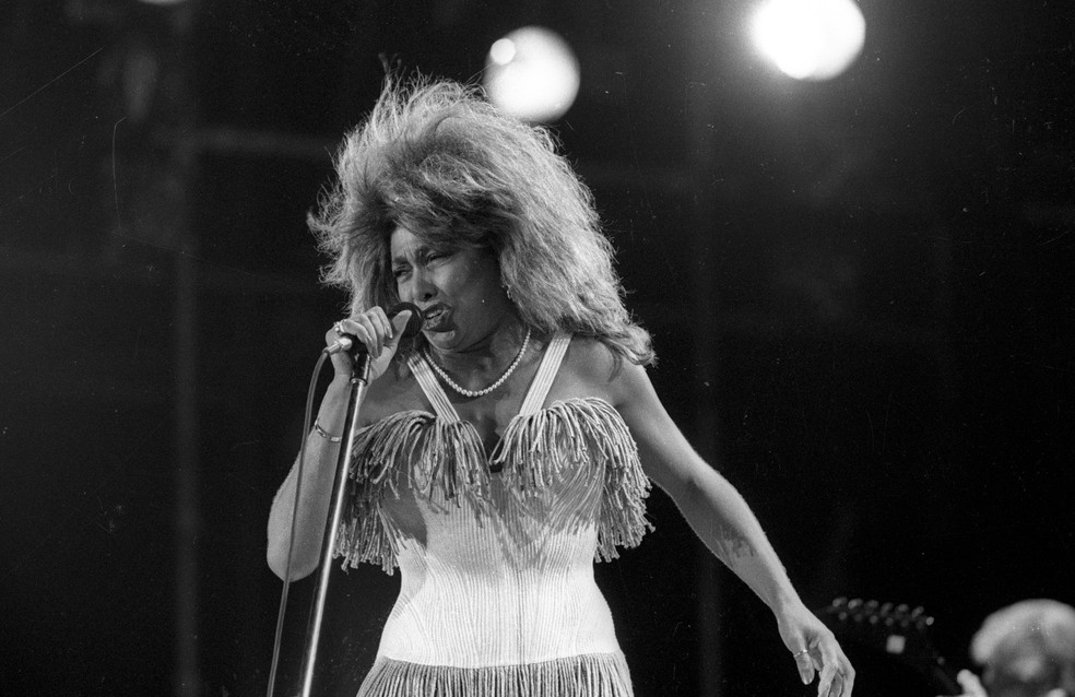 Tina Turner em show no Maracan&atilde; &mdash; Foto: Arquivo