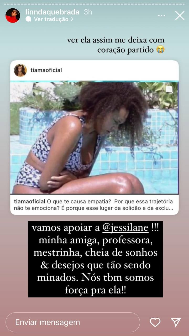 Linn da Quebrada fala sobre Jessi e pede apoio aos seguidores (Foto: Reprodução / Instagram)